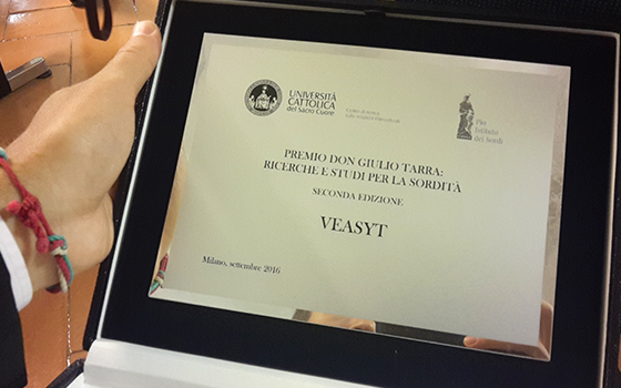 Premio Tarra 2016: anche VEASYT tra i vincitori